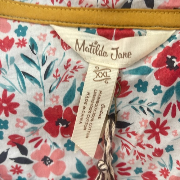 NWT Matilda Jane Women’s Wilderness Rain Jacket Green w/ Floral Lining. Size XXL - Picture 3 of 8